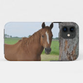 木のそばに立つ馬のケース Case-Mate iPhoneケース (裏面(横))