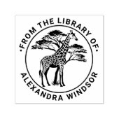 木のそばのぶちぎら #2 図書館の本の名前 セルフインキングスタンプ (デザイン)