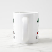 木のそばの雄鹿 紋章 エンブレム ジャンボコーヒーマグカップ (裏面)