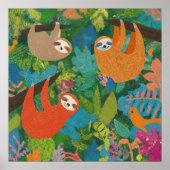 木のつる中のナマケモノ ポスター (正面)