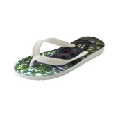 木のてっぺんにいる子ネコ キッズビーチサンダル (アングル)