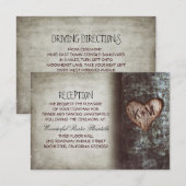 木のぬくもりあるウェディングパーティーと行き方 エンクロージャーカード (正面/裏面)