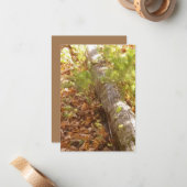 木のぬくもりのメモカード ノートカード (正面/裏面インサイチュ)