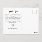 *~* 木のぬくもり感じるアンティーク調 ホワイトローズ ブライダルシャワー ポストカード (裏面)