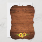 木のひまわり素朴フローラひも灯 招待状 (裏面)