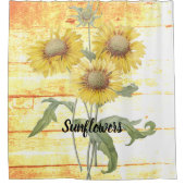 木のひまわり シャワーカーテン (正面)