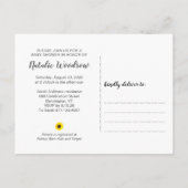 木のひま素朴わり赤ちゃんシャワー インビテーションポストカード (裏面)