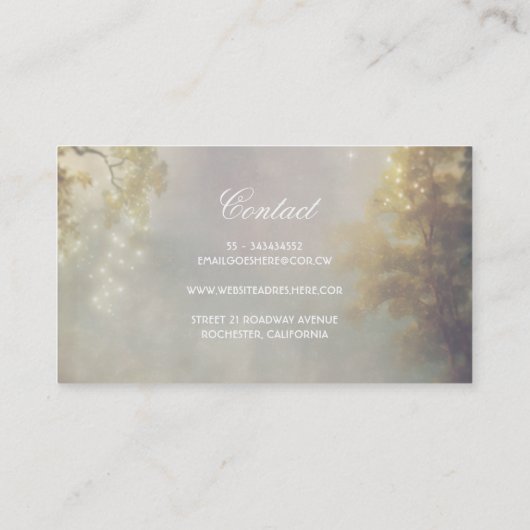 木のひもは| Entertaiment |のイベントプランナーをつけます 名刺 (裏面)