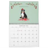 . .木のようにクリスマスのかわいい水の色のいけな犬たち カレンダー (2月 2027)