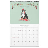. .木のようにクリスマスのかわいい水の色のいけな犬たち カレンダー (2月 2027)