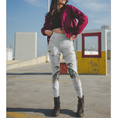 木のように見える樺の木ウッドレギンス レギンス