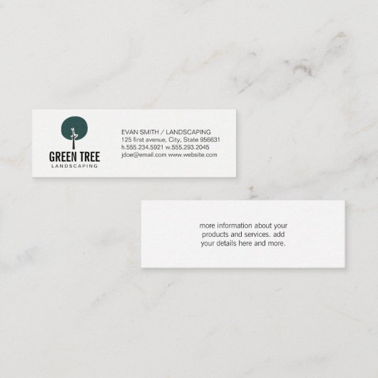 木のアイコン スキニー名刺 (正面/裏面)