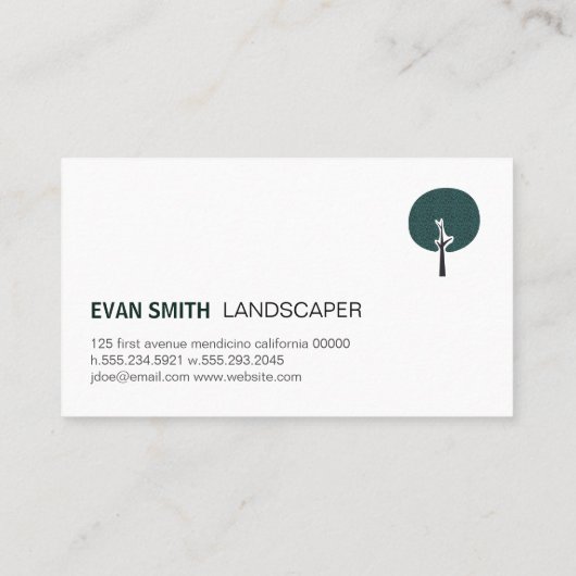 木のアイコン 名刺 (裏面)