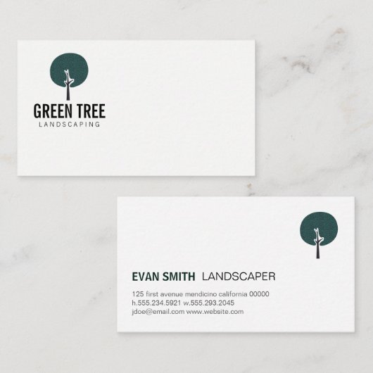 木のアイコン 名刺 (正面/裏面)