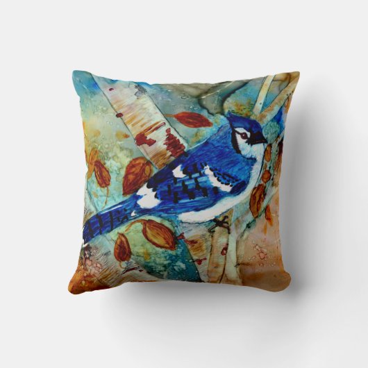 木のアオカケス クッション (裏面)