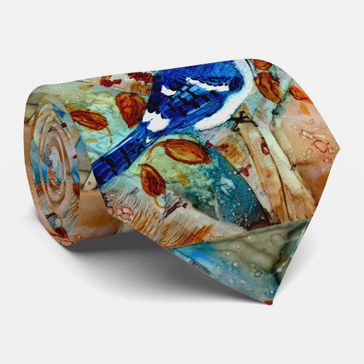 木のアオカケス ネクタイ (ロール)