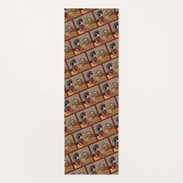 木のアヒルの間の美しい触れる瞬間 ヨガマット