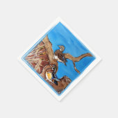 木のアヒル スタンダードカクテルナプキン (角)