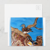 木のアヒル ポストカード (正面/裏面)