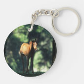 木のアラビアの子馬 キーホルダー (裏面)