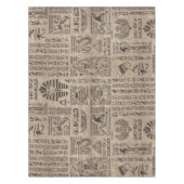 木のエジプトのヒエログリフそして記号 テーブルクロス (正面)