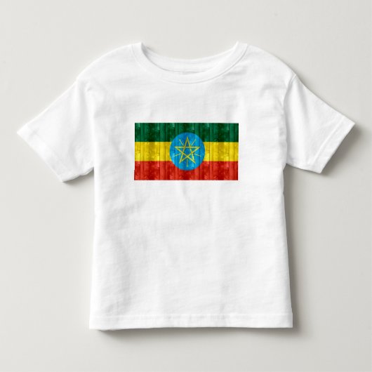 木のエチオピアの旗 トドラーTシャツ (正面)