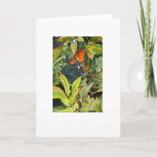 木のオレンジは高められた余分に乾燥した書きます カード