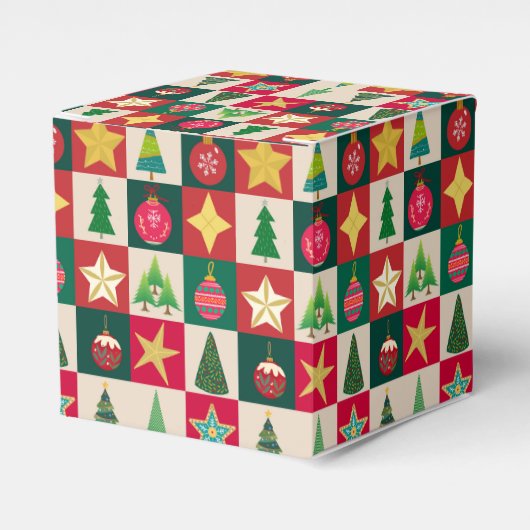 木のオーナメントと星正方形 フェイバーボックス (正面サイド)