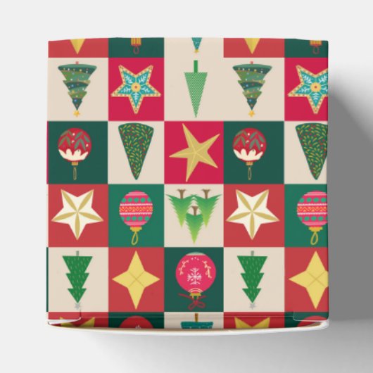 木のオーナメントと星正方形 フェイバーボックス (上部)