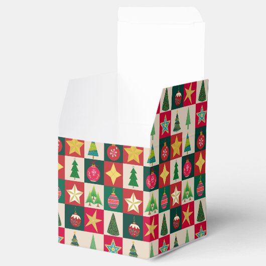 木のオーナメントと星正方形 フェイバーボックス (オープン)