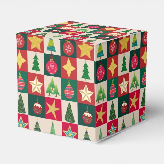 木のオーナメントと星正方形 フェイバーボックス (裏面サイド)