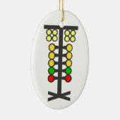 木のオーナメントを競争させるドラッグ セラミックオーナメント (右)