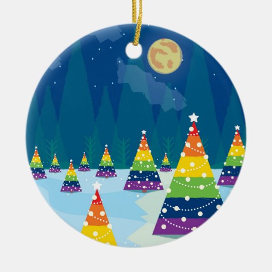 木のオーナメント セラミックオーナメント (正面)