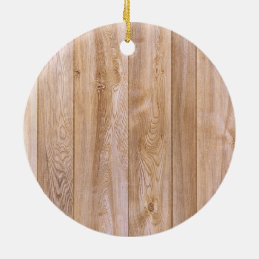 木のカスタマイズ可能な円形の写真のオーナメント セラミックオーナメント (裏面)