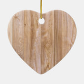 木のカスタマイズ可能な写真の休日のオーナメント セラミックオーナメント (裏面)