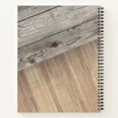 木のカッコいいテクスチャ ノートブック (裏面)