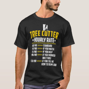 木のカッター時給ラブリュンバージャッキおもしろいング Tシャツ
