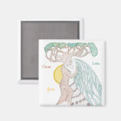 木のカップルを滑らかにする マグネット (正面/裏面)