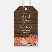 木のカボチャ焼きオレンジありがとうラベル。ギフトラベル ギフトタグ (裏面)