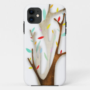 木のカラフルの茎の箱 iPhone 11 ケース