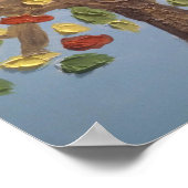 木のカラフルポスター ポスター (角)