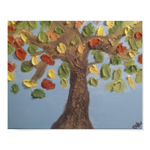 木のカラフルポスター