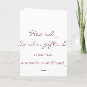 木のカードに刻まれた名前 – 茶色 ノートカード (裏面)