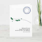 木のカードを使った雪の多い冬の風景 シーズンカード (正面)