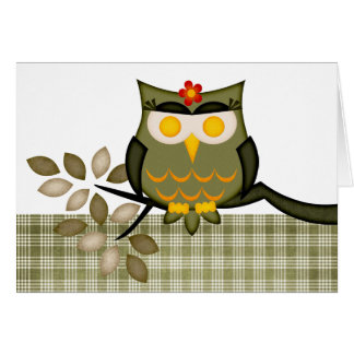 木のカードフクロウ