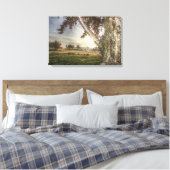 木のキャンバスにヒョウの人形を印刷 キャンバスプリント (インサイチュ (寝室))