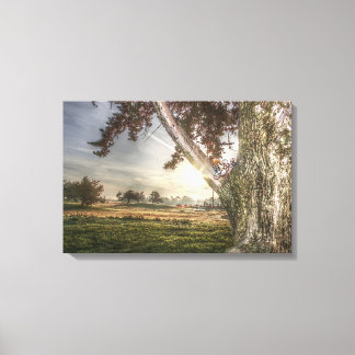 木のキャンバスにヒョウの人形を印刷 キャンバスプリント