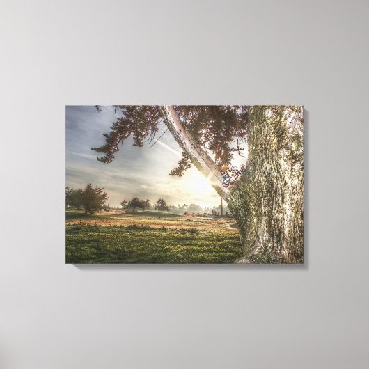 木のキャンバスにヒョウの人形を印刷 キャンバスプリント (正面)