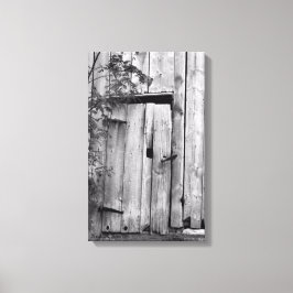 木のキャンバスプリント付きバーンドア キャンバスプリント