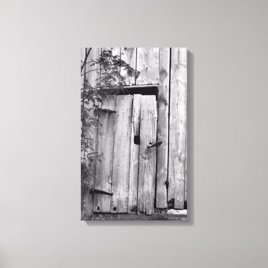 木のキャンバスプリント付きバーンドア キャンバスプリント (正面)